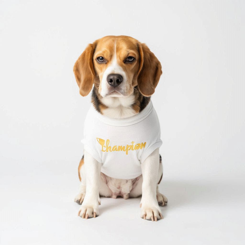 Champion Tee - Beagle wearing CHAMPION dog t-shirt