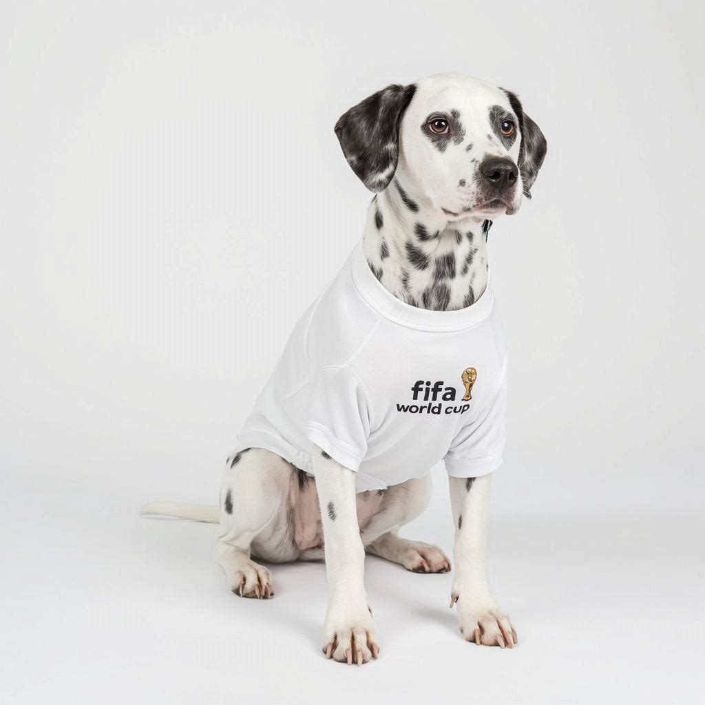 Vintage Poster Tank - Dalmatian wearing FIFA World Cup dog t-shirt